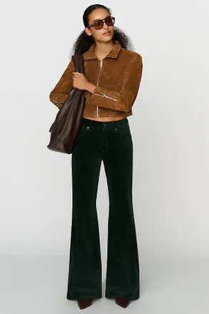AG - Adriano Goldschmied Georgie Velvet Mid Rise Flare Jeans