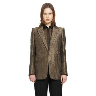 Tom Ford Crock Jacquard Satin Blazer