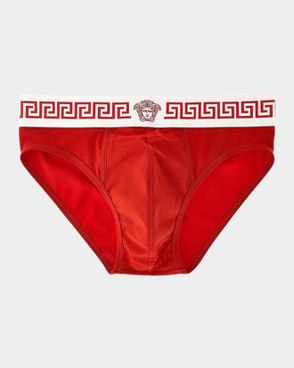 Versace Medusa Head Greco-Trim Jersey Brief