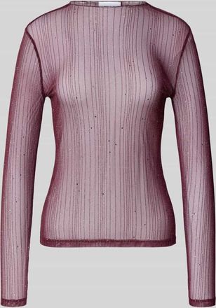 Vila Longsleeve in semitransparentem Design Modell TURNO in Pflaume, Gr&ouml;&szlig;e XS