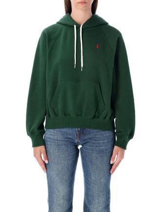 Ralph Lauren Dark Green Embroidered-logo Hoodie