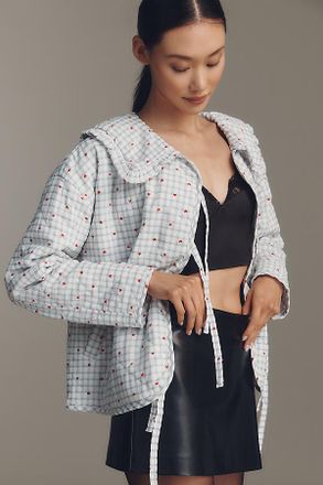 Maeve The Hazel Heart Print Quilted Jacket by Maeve