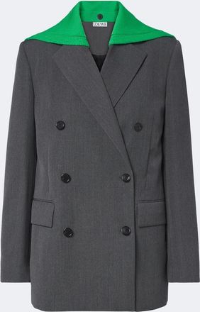 Loewe Blazer cruzado de lana con paneles