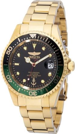 Invicta OCEAN VOYAGE Quartz Black Dial Mens Watch 50142
