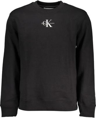Calvin Klein Stijlvol Sweatshirt met Borduursel - Heren - Sweatshirts - Zwart - 2XL - Katoen - Hoodies & sweatvesten