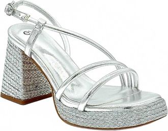 Ex&eacute; Womens Metallic Platform Heel In Silver