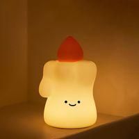 OEM Bonita Luz Nocturna De Silicona Para Beb&eacute;s Con Forma De Vela, Ideal Para Habitaciones Infantiles, Recargable, T&aacute;ctil, Con Tres Niveles De Brillo Y Tem