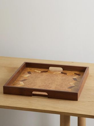 Soho Home Vassoio In Noce Leto Burl - Marrone