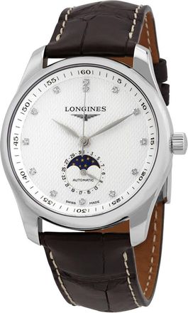 Longines Master Automatic Diamond Silver Dial Mens Watch L2.909.4.77.3