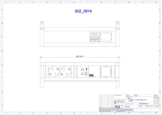 Bachmann Desk 2xcee7/3 1xusb A/c 22w 1xcm, 902.0814