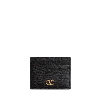 Valentino Garavani Wallets & Cardholders, female, Black, Size: ONE SIZE Black Vlogo Zip Card Holder