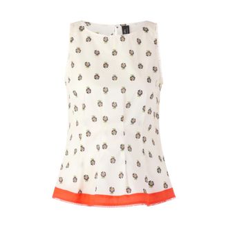 Marc Cain Top - Dames - Tops zonder mouwen - Veelkleurig - L - Katoen - Tops
