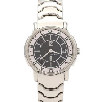 Bulgari Pre-owned Solotempo Roestvrij Stalen Horloge - Dames - Vintage Horloges - Grijs - ONE Size - Vintage