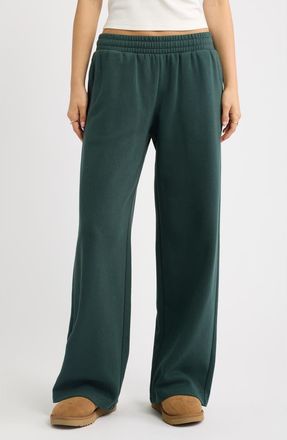 BP. Low Rise Wide Leg Sweatpants in Green Gables at Nordstrom, Size Xx-Small
