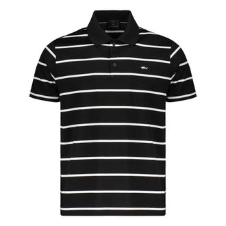 Paul & Shark Paul & Shark, Polo Shirts, male, Black, Size: 2XL Cotton Polo With Horizontal Stripes Casual