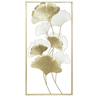 Atmosphera Atmosphera - Decoraci&oacute;n De Pared ginko - Metal 50 X 100 Cm Cr&eacute;ateur DInt&eacute;rieur