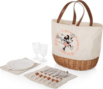 Picnic Time Promenade Minnie Beige Canvas Picnic Basket at Nordstrom Rack