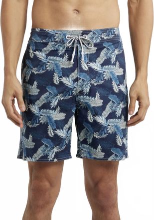 Johnnie-O Half Elastic Swim Trunk In Shore Haven