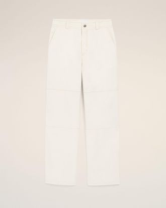 Ami White Cotton Worker Trousers White - XXL - for Men