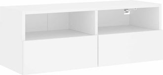 vidaXL Vidaxl - Mueble de pared para tv madera de ingeniería blanco 80x30x30 cm