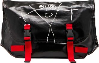 Plan C Pili and Bianca Messenger Schoudertas - Dames - Schoudertassen - Zwart - ONE Size - Tassen