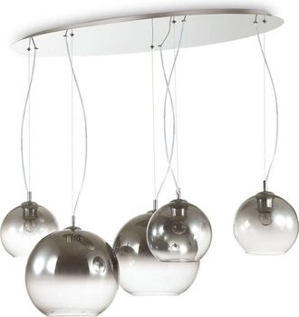 Ideal Lux Ideal Lux Discovery Fade - Colgante De Techo Colgante De 5 Luces Cromado, E27