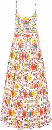 Borgo De Nor Merle Crepe Maxi Dress In Avatar White