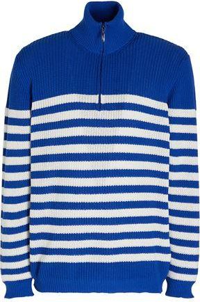 8 by YOOX HALF ZIP STRIPED JUMPER