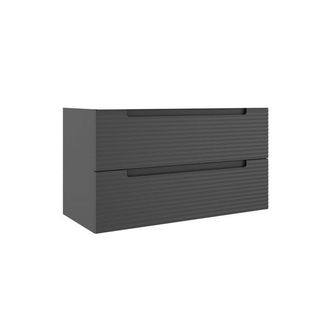Saniclass Prime Balance Wastafelonderkast - 100x55x44.9cm - 2 lades - Geintegreerde greep - MDF - mat antraciet