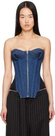 トップス MAISON MARGIELA Draped-panel bustier top Maison Margiela Silk top | Women's Clothing | Vitkac