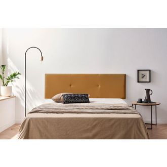 Moonia Moonia - Cabecero Tapizado Alma Polipiel 160x50x5 Cm - Marr&oacute;n Claro