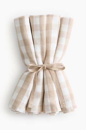 H&M 4er-Pack Baumwollservietten - Beige