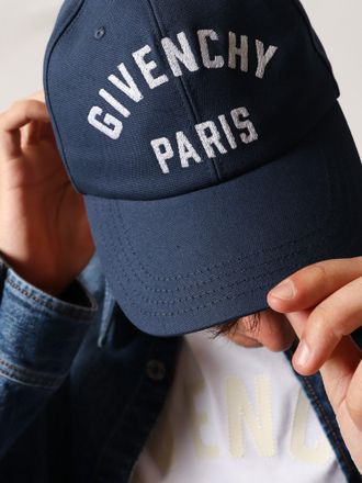 Givenchy BPZ0BWP0XV Logo-Embroidered Cotton Baseball Cap - Navy