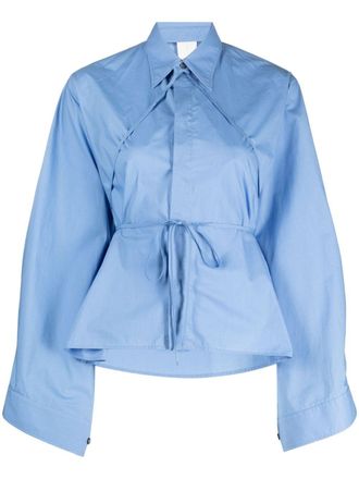 Maison Margiela Camicia con nodo - Blu