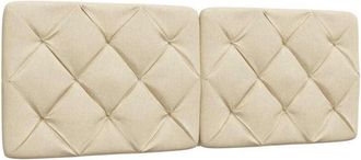 vidaXL Cabecero De Cama Acolchado Tela Crema 120 Cm Vidaxl