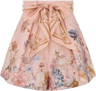 Zimmermann Valiant Tuck Short - Dames - Bermuda - Veelkleurig - M - Katoen - Korte Broeken