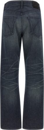 Tom Ford Wide-Leg Vintage Wash Jeans - Dark Blue