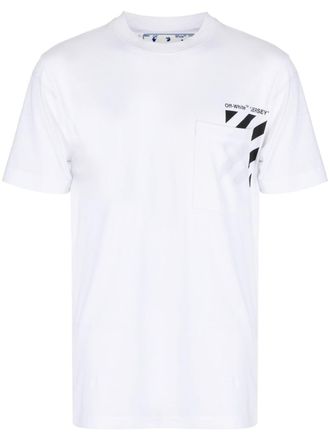 Off-white Gestreept T-shirt - Wit