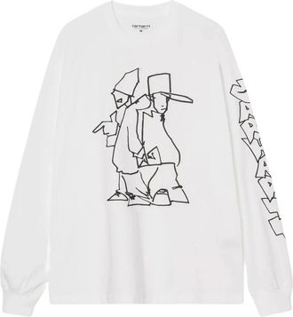 Carhartt Work in Progress Camiseta L/S Blinkerfluid - Tops - Hombre - Blanco - XL