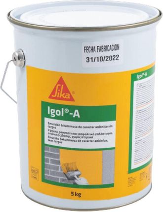 Sika Sika Caucho Igol A, Emulsi&oacute;n Butuminosa Para Impermeabilizaci&oacute;n Para Cimientos, 5kg, Negro