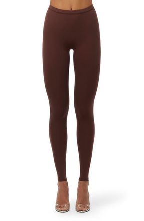 Naked Wardrobe High Waist Leggings in Chocolate at Nordstrom, Size X-Small