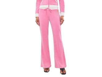 Juicy Couture Heritage Low Rise Snap Pocket Track Pants Womens Clothing Hot/Hot : LG (US 10-12) 32.5, Cotton/Polyester