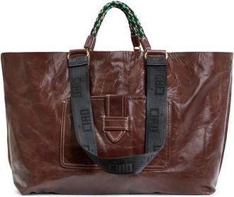 Clare Vivier Grande Bateau Leather Tote in Mocha at Nordstrom
