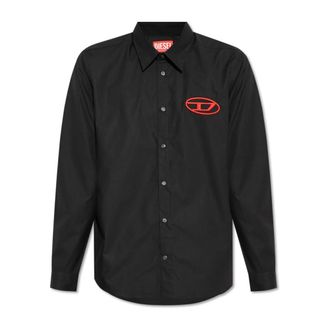Diesel Shirt S-Simply-D - Heren - Casual Overhemden - Zwart - S - Katoen - Overhemden