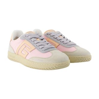 Balmain Womens Swan Sneaker Pink Calfskin