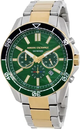 A|X Armani Exchange Spencer Chronograph Quartz Green Dial Mens Watch AX1966