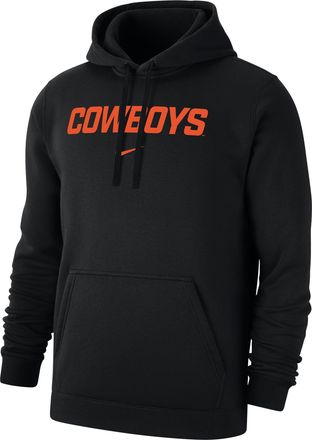 Nike Oklahoma State Club Fleece Nike Mens College Pullover Hoodie in Black | M31777OKST-BLK