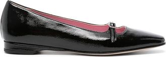 Carel Emile ballerina shoes - women - Calf Leather/Rubber/Calf Leather/Patent Calf Leather - 38.5 - Black