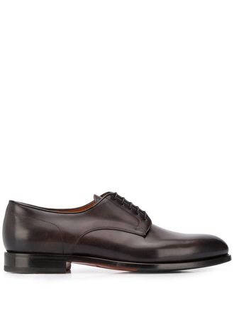 Santoni Derby schoenen met lage hak - Bruin