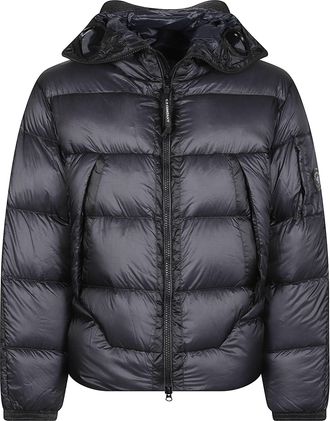 C.P. Company DD-Shell Medium Down Glossy Hooded Polyamide Down Jacket